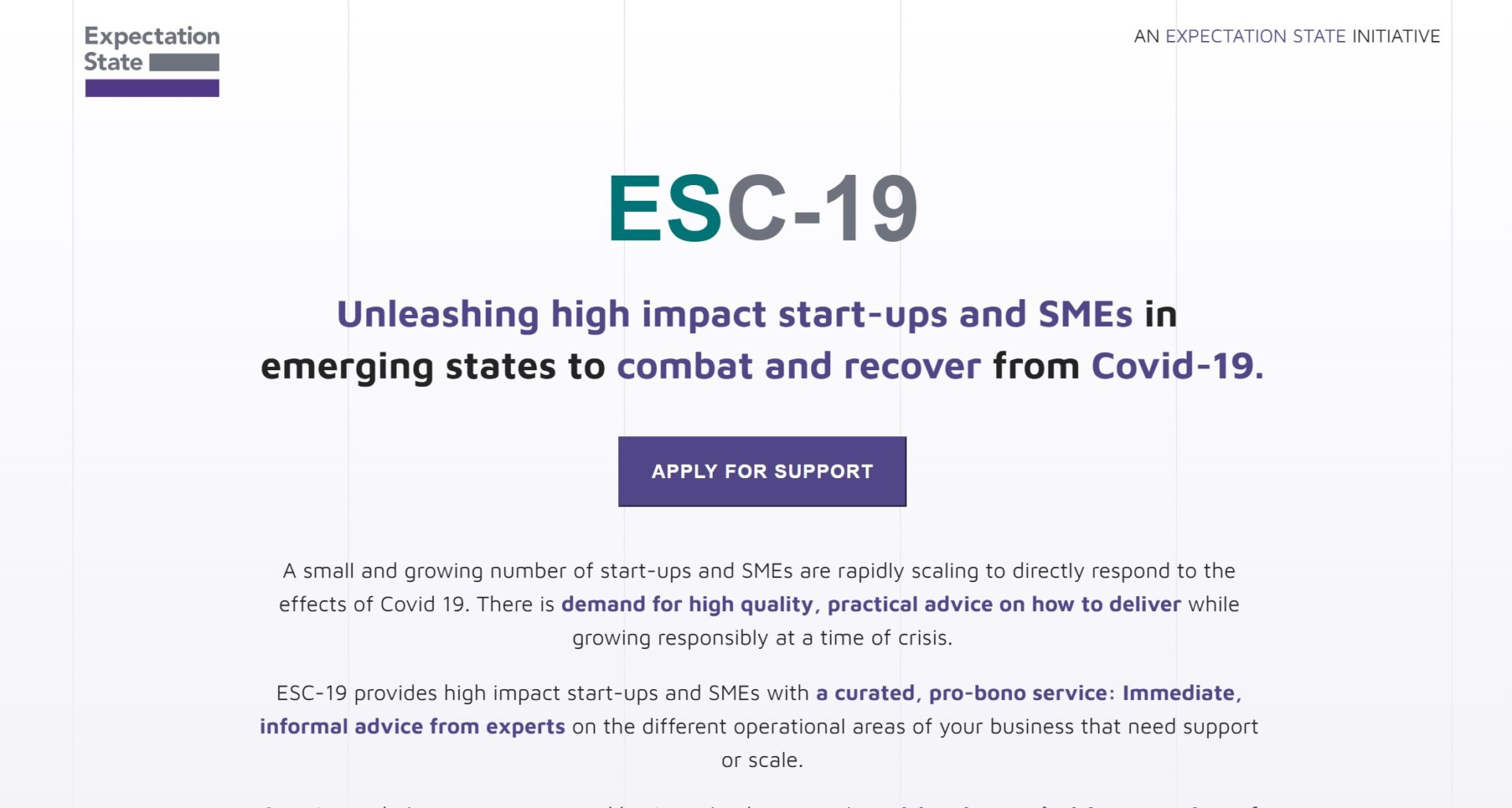Expectation State launches ESC-19